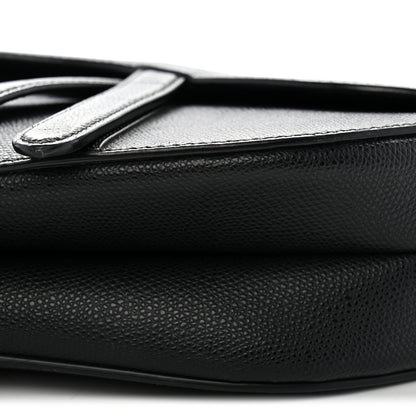 Christian Dior Grained Calfskin Saddle Bag Black 10 of 10