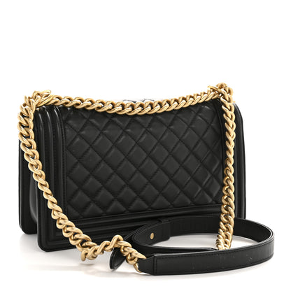 Chanel Calfskin Quilted Medium Boy Flap Black 3 of 13