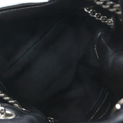 Saint Laurent Lambskin Quilted Small Loulou Puffer Monogram Chain Satchel Black 5 of 9