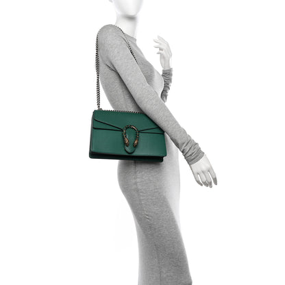 Gucci Pebbled Calfskin Small Dionysus Shoulder Bag Emerald 2 of 10