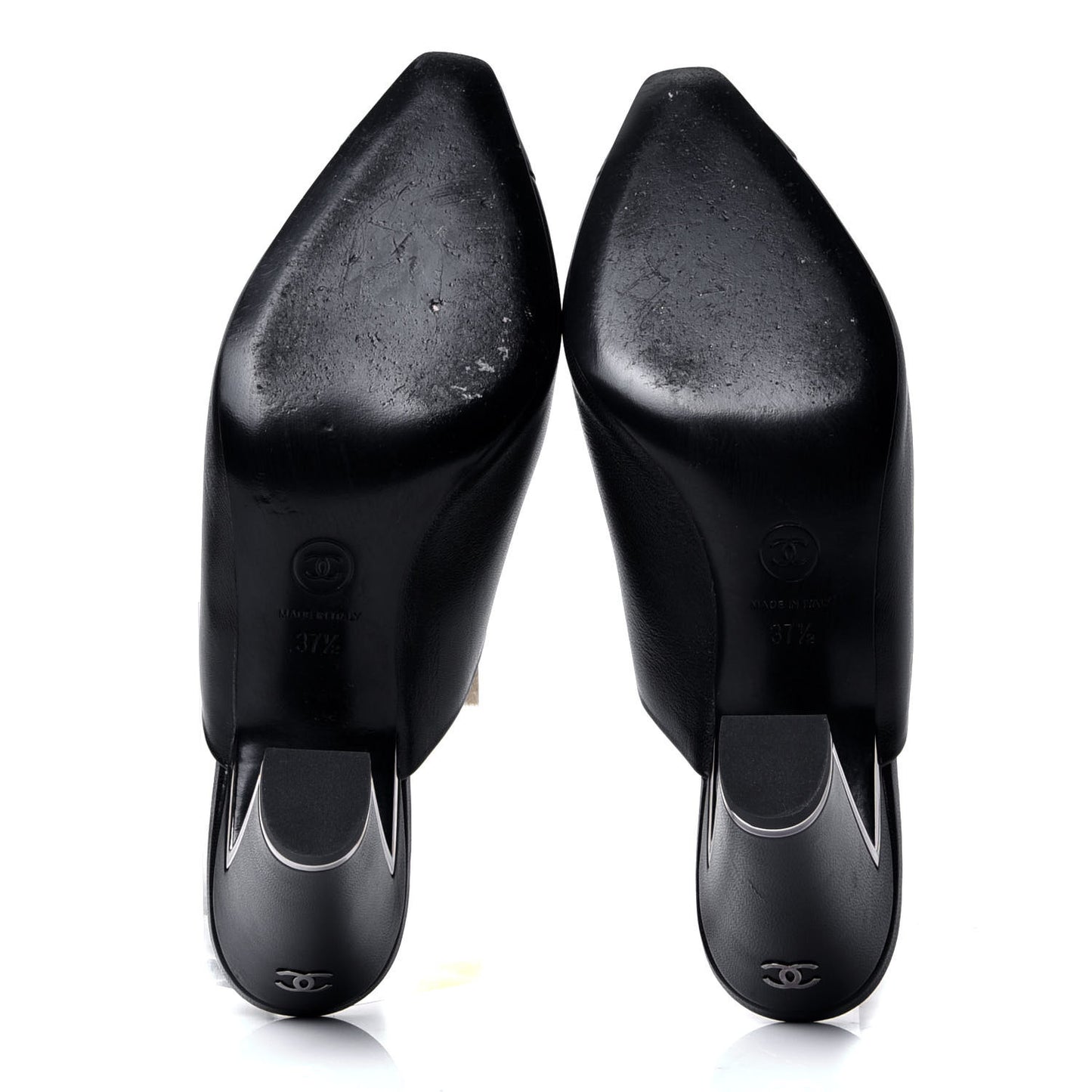 Lambskin Cap Toe CC Mules 37.5 Black