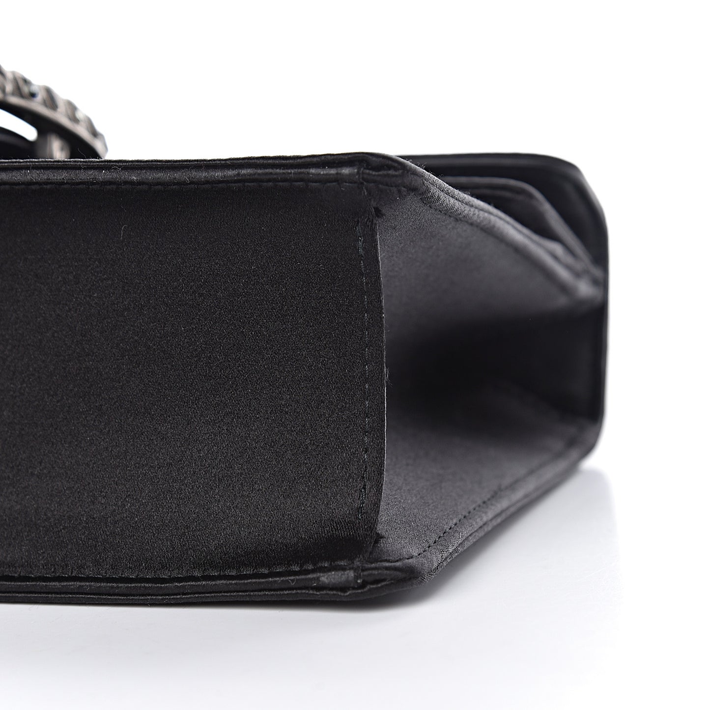 Satin Silk Crystal Small Dionysus Shoulder Bag Black Black Diamond