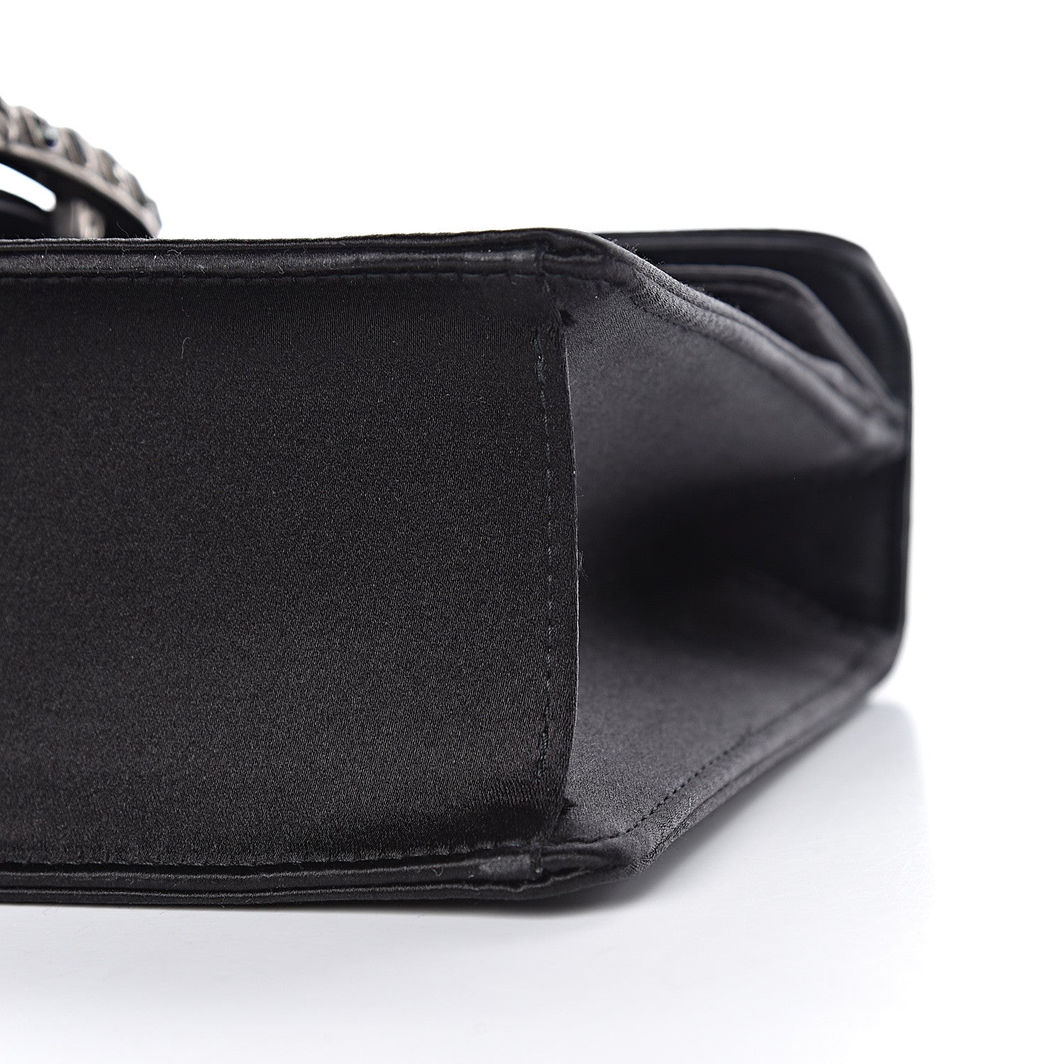 Gucci Satin Silk Crystal Small Dionysus Shoulder Bag Black Black Diamond 10 of 11