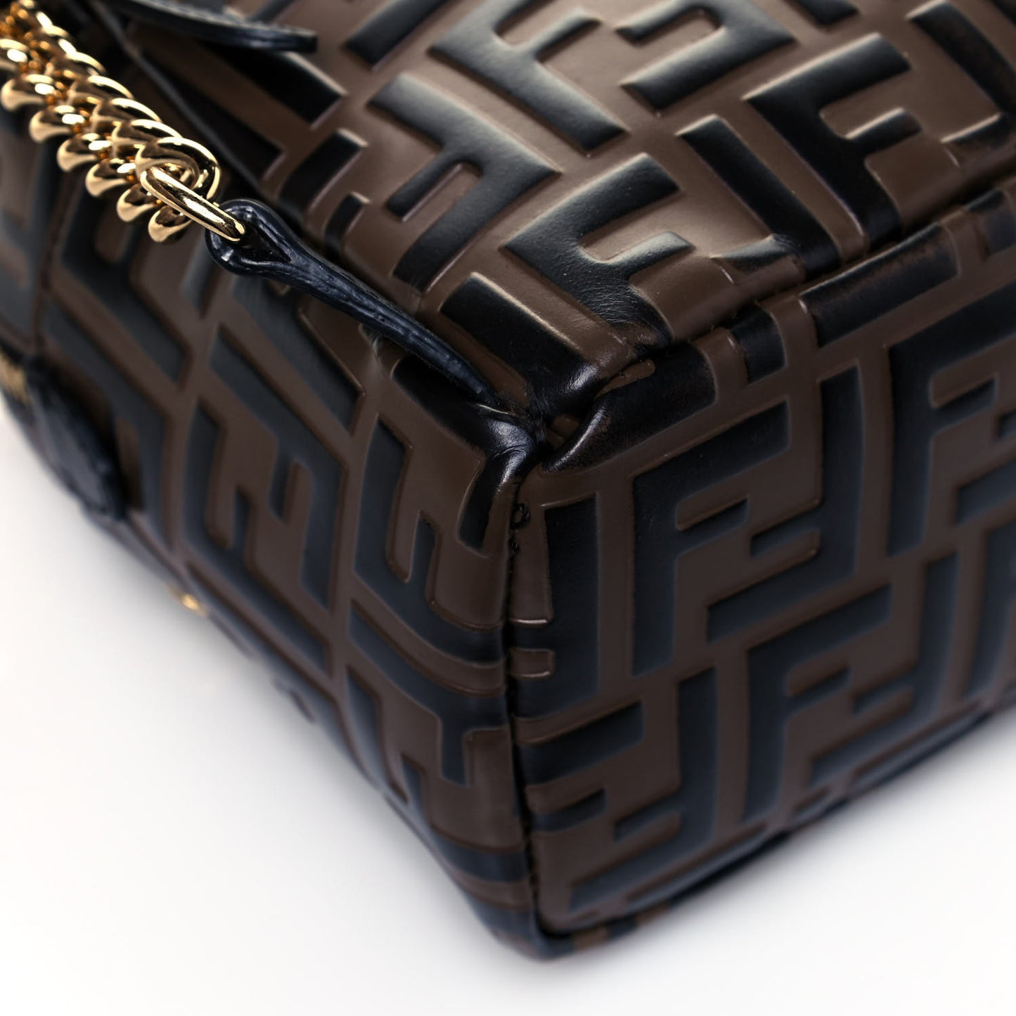 Vitello Bi-Color FF 1974 Embossed Mini Backpack Maya Black