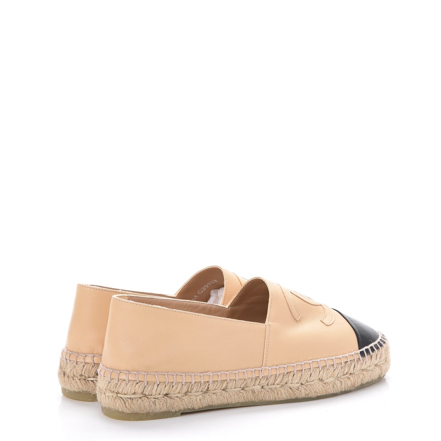 Lambskin CC Espadrilles 38 Beige Black