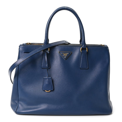 Prada Saffiano Lux Medium Galleria Double Zip Tote Blue 1 of 10