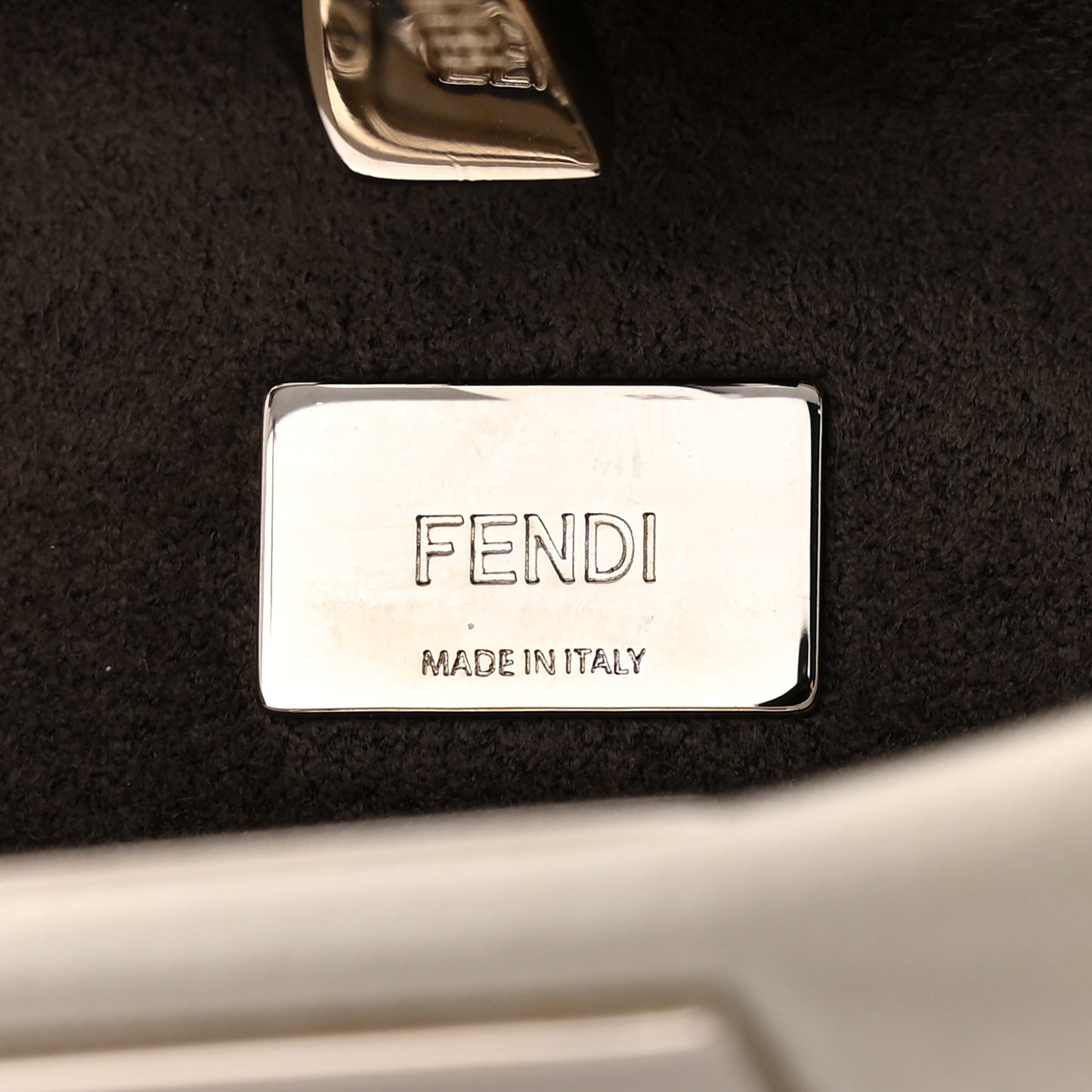 Shiny Nappa Micro Peekaboo Iconic Satchel White