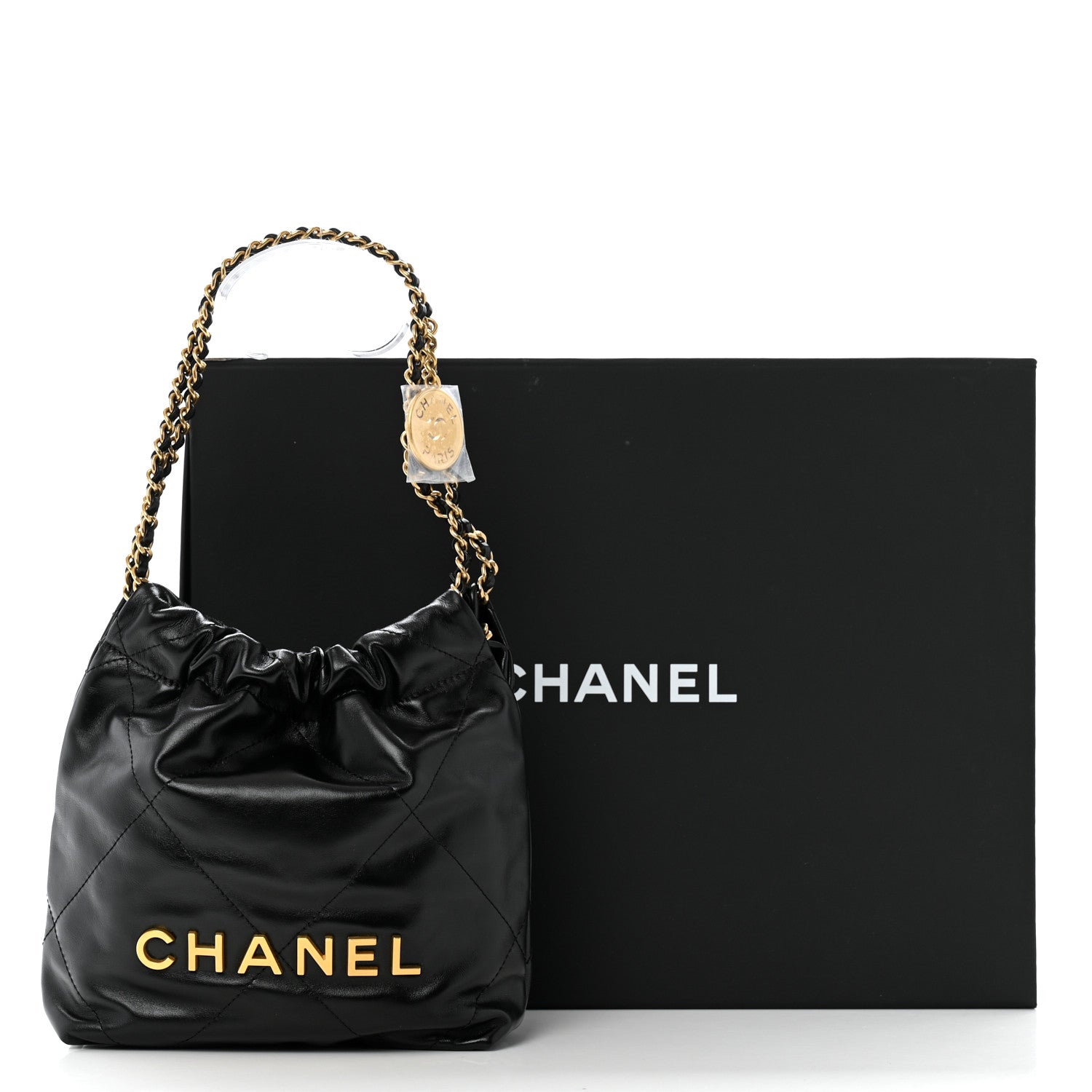 Chanel Shiny Calfskin Quilted Mini Chanel 22 Black 11 of 11