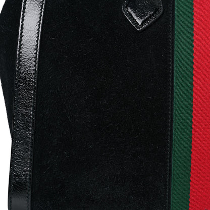 Gucci Suede Patent GG Web Medium Ophidia Tote Bag Black 14 of 18