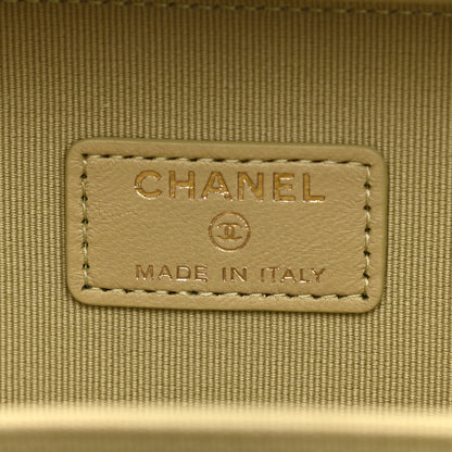 Chanel Lambskin Quilted Chain Top Handle Vanity Case Light Green 7 of 8