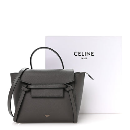 Celine Grained Calfskin Nano Belt Bag Grey 12 of 12