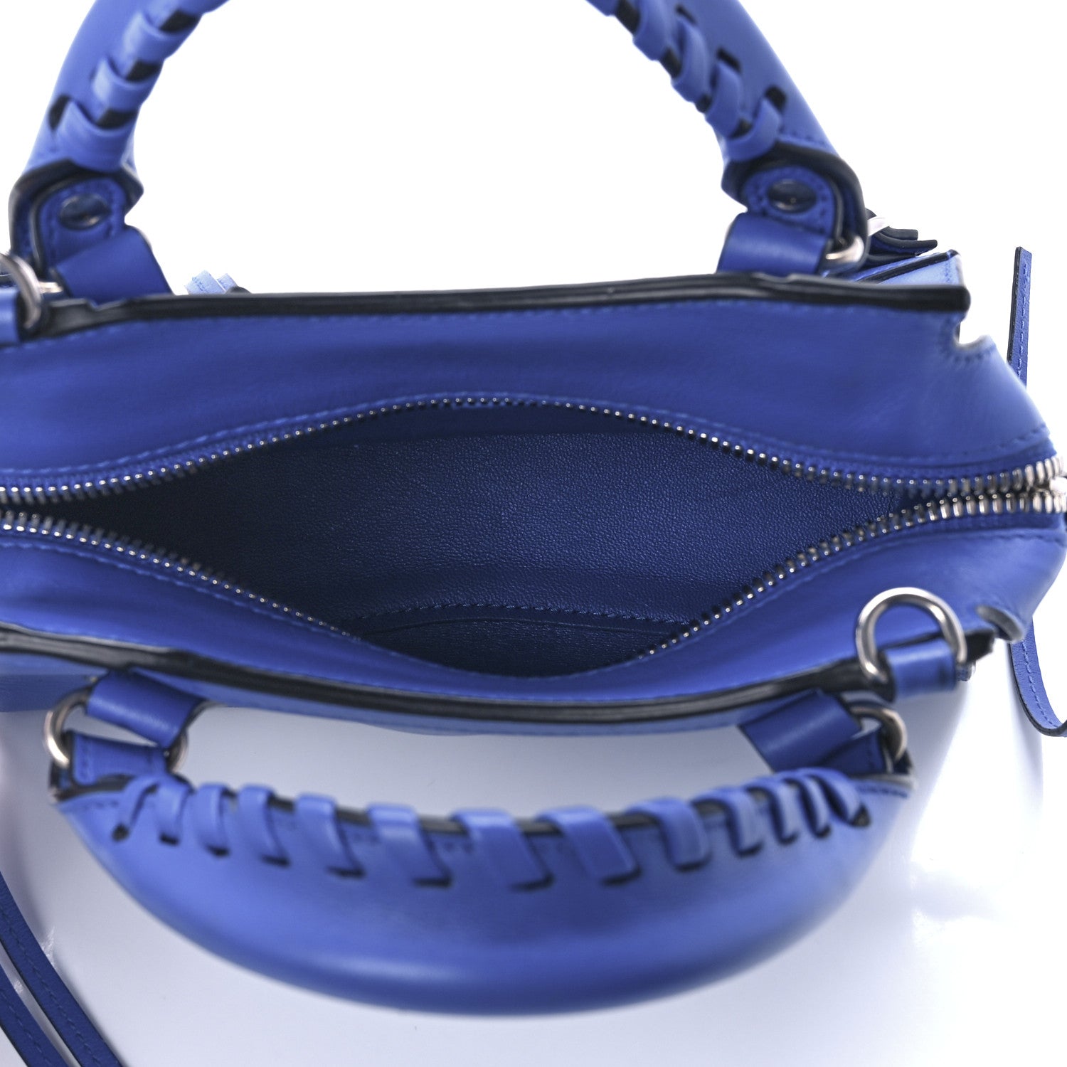 Balenciaga Smooth Calfskin Neo Classic Silver Hardware Mini City Bleu 5 of 11
