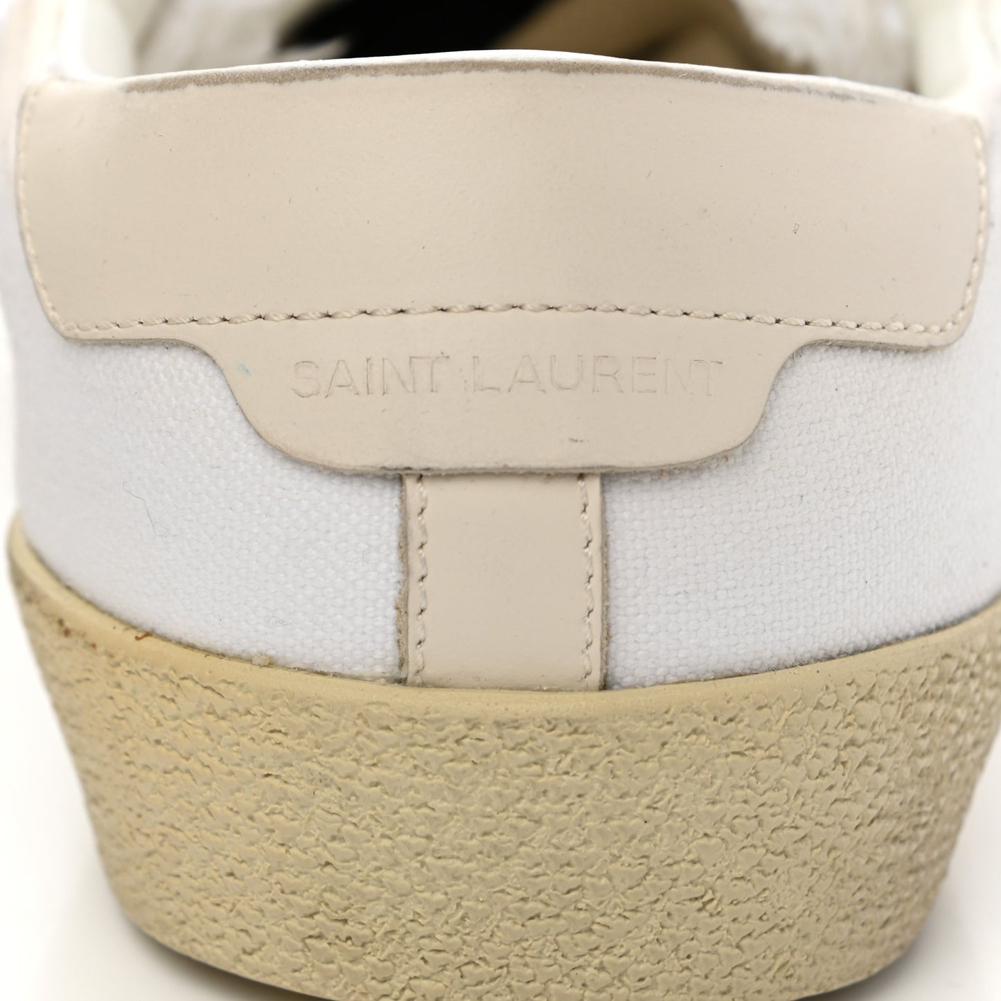 Distressed Canvas Court Classic Sneakers 36.5 White