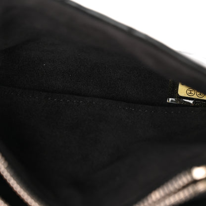 Chanel Patent Quilted Mini Phone Holder Clutch Black 6 of 9