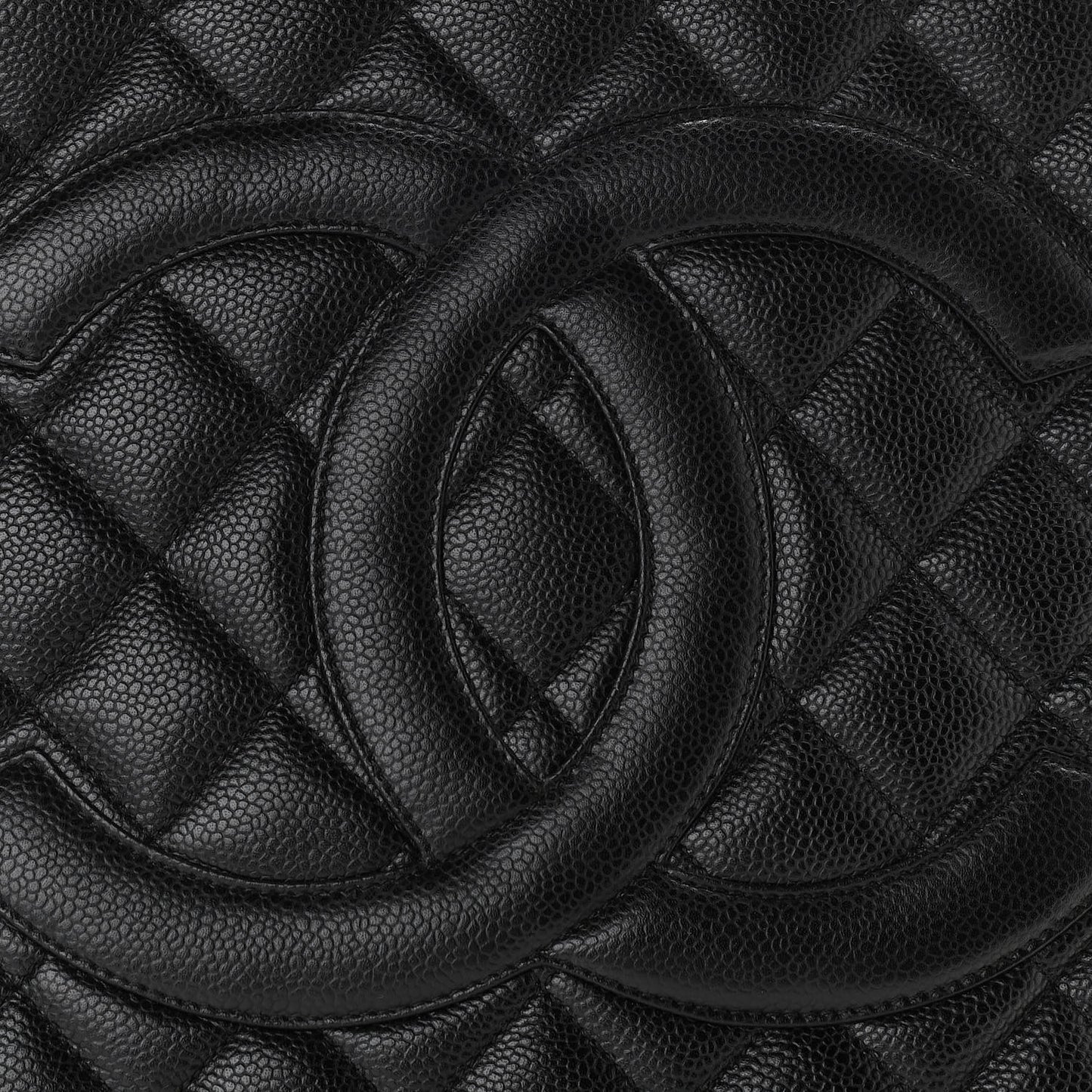 Caviar Quilted Medallion Tote Black