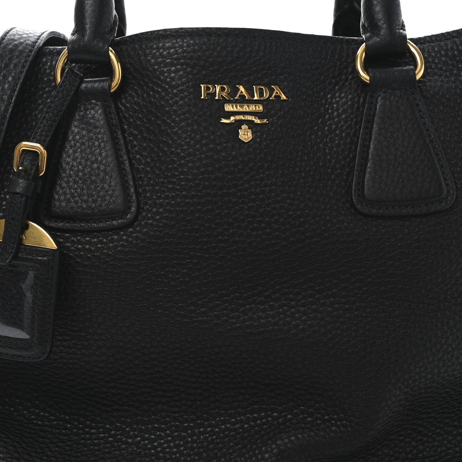Prada Vitello Daino Shopping Tote Black 7 of 9