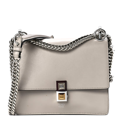 Fendi Vitello Liberty Studded Small Kan I Shoulder Bag Grigio Polvere Multicolor 1 of 11