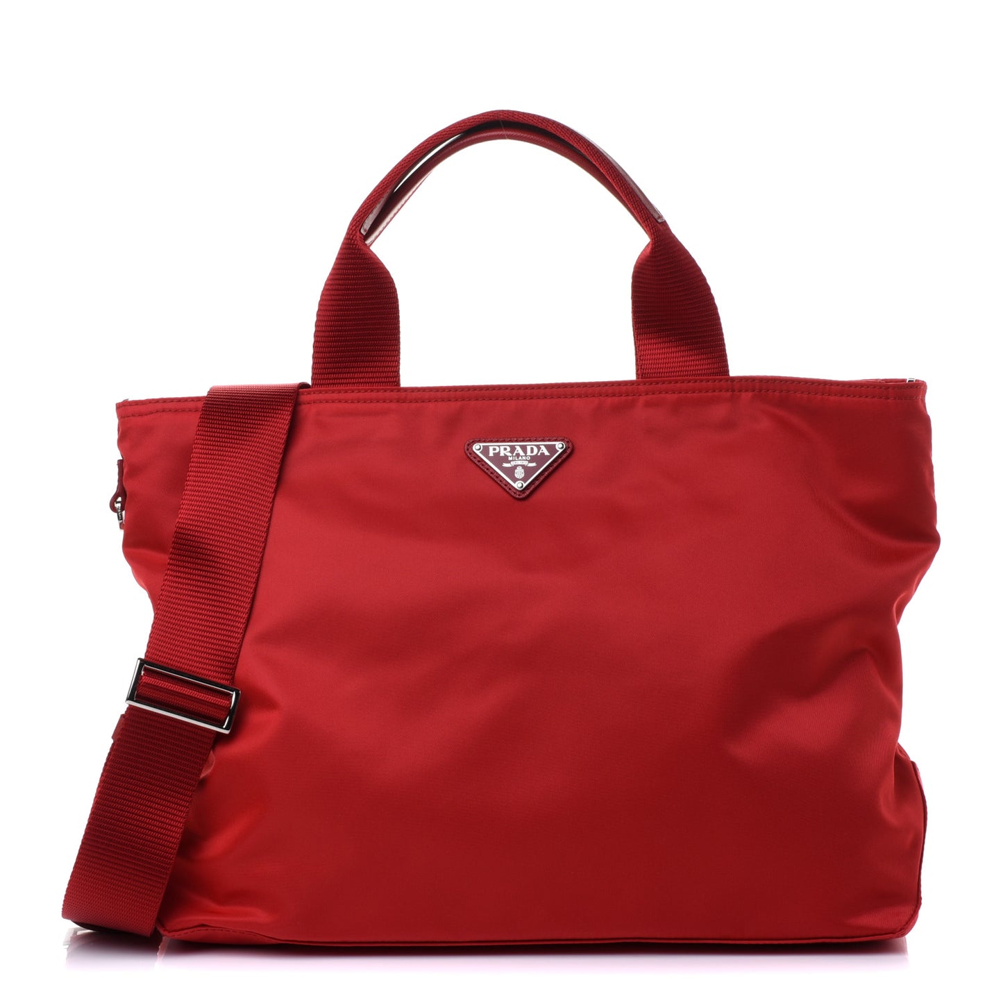 Tessuto Nylon Tote Rosso