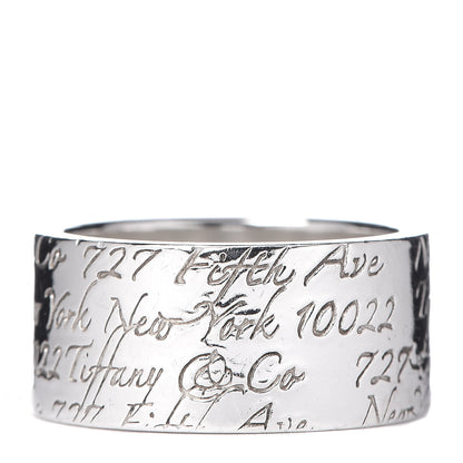 Tiffany Sterling Silver 10mm Notes Wide Ring 58 8.25 3 of 4