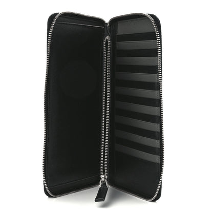 Prada Saffiano Large Zip Around Travel Wallet Black 5 of 13