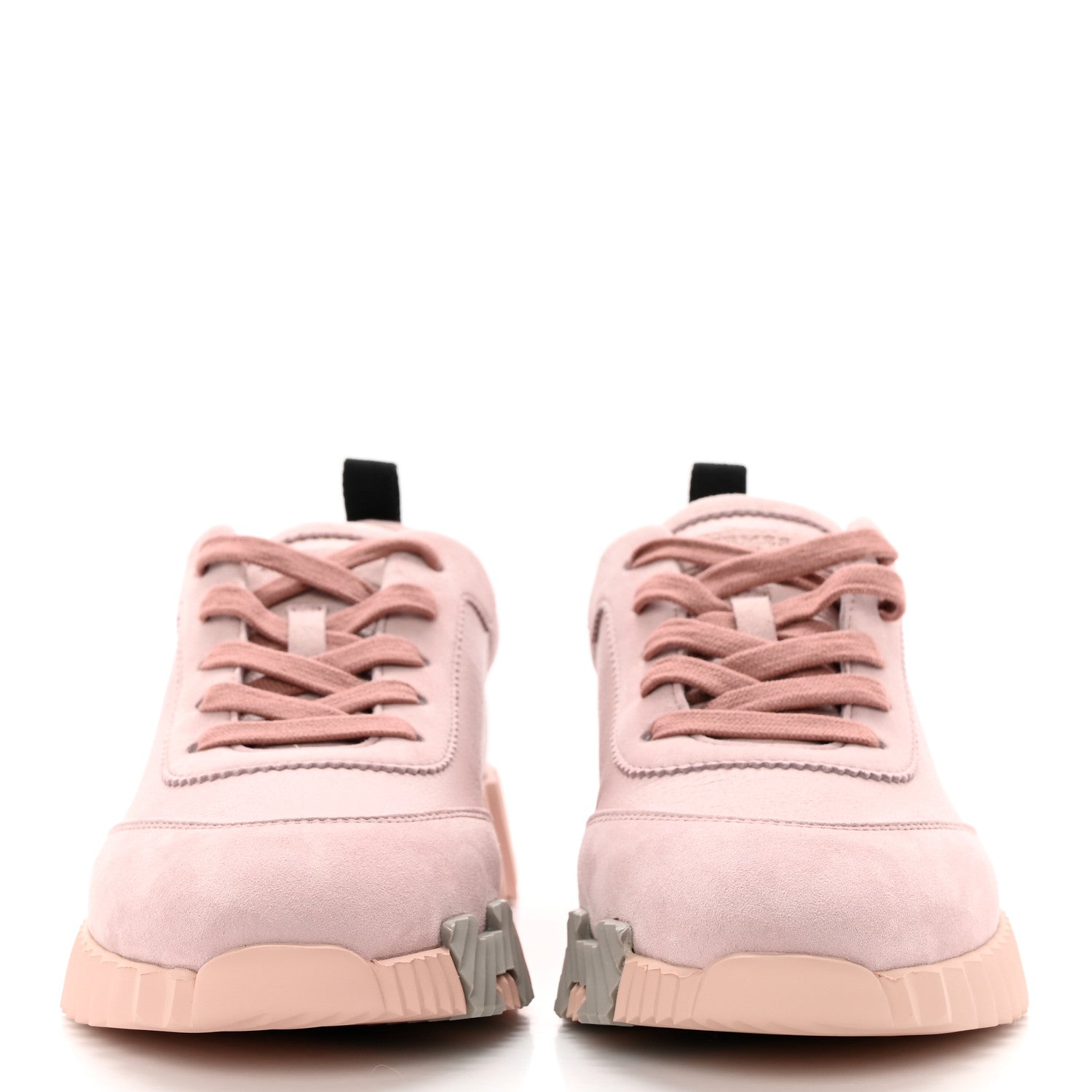 Hermes Sport Goatskin Suede Goatskin Bouncing Sneakers 38 Rose Porcelaine 2 of 10