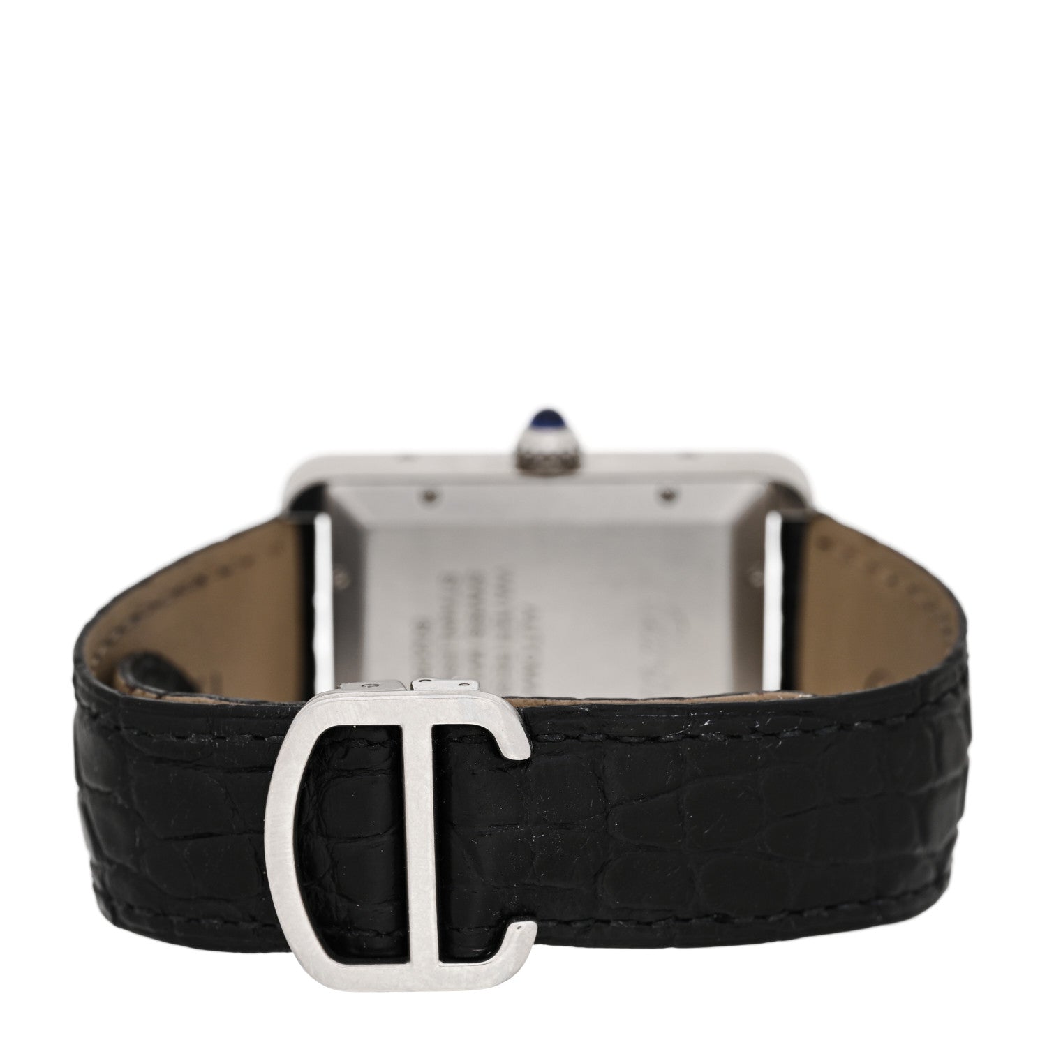 Cartier Stainless Steel Alligator 31mm Tank Solo Automatic Watch 3 of 6