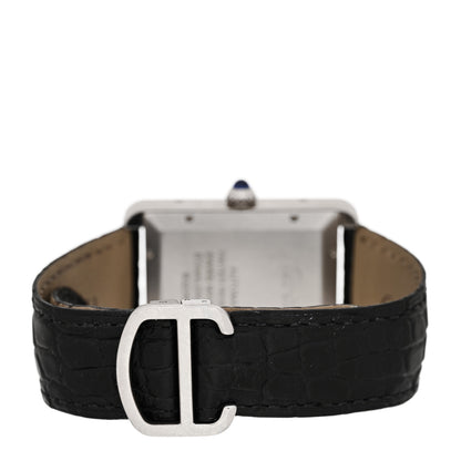 Cartier Stainless Steel Alligator 31mm Tank Solo Automatic Watch 3 of 6