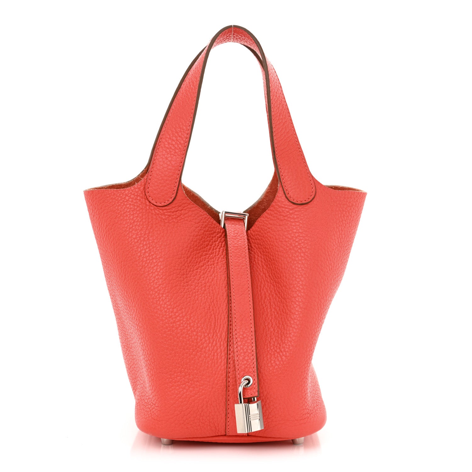 Hermes Taurillon Clemence Picotin Lock 18 PM Rouge Pivoine 1 of 9