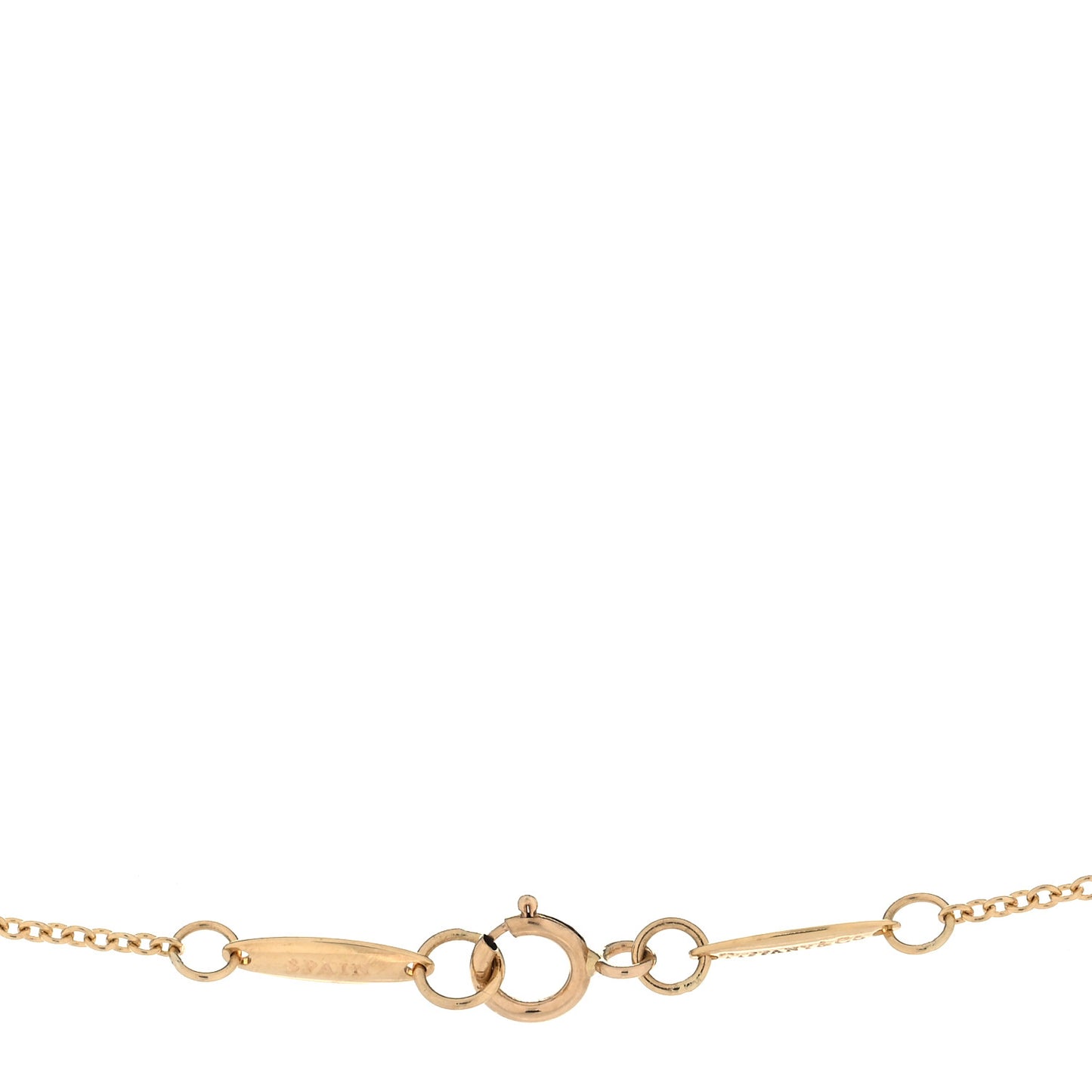 18K Yellow Gold 16mm Elsa Peretti Open Heart Pendant Necklace