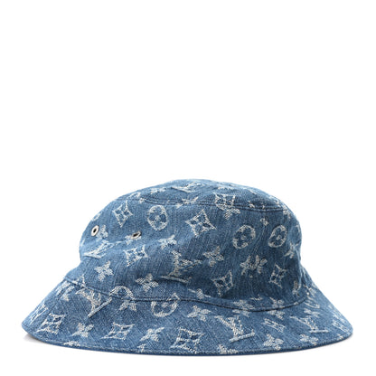 Louis Vuitton Monogram Denim Transformable Bob Bucket Hat 58 Blue 6 of 9