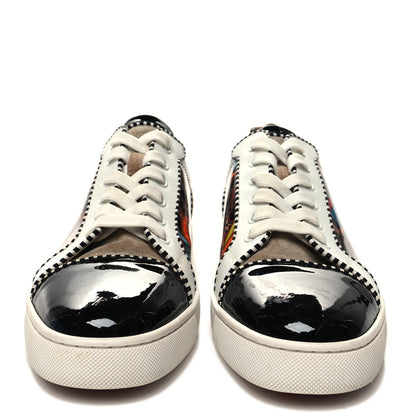 Christian Louboutin Calfskin Mens Louis Junior Spikes Orlato Flat Sneakers 42 Black Multi 2 of 8