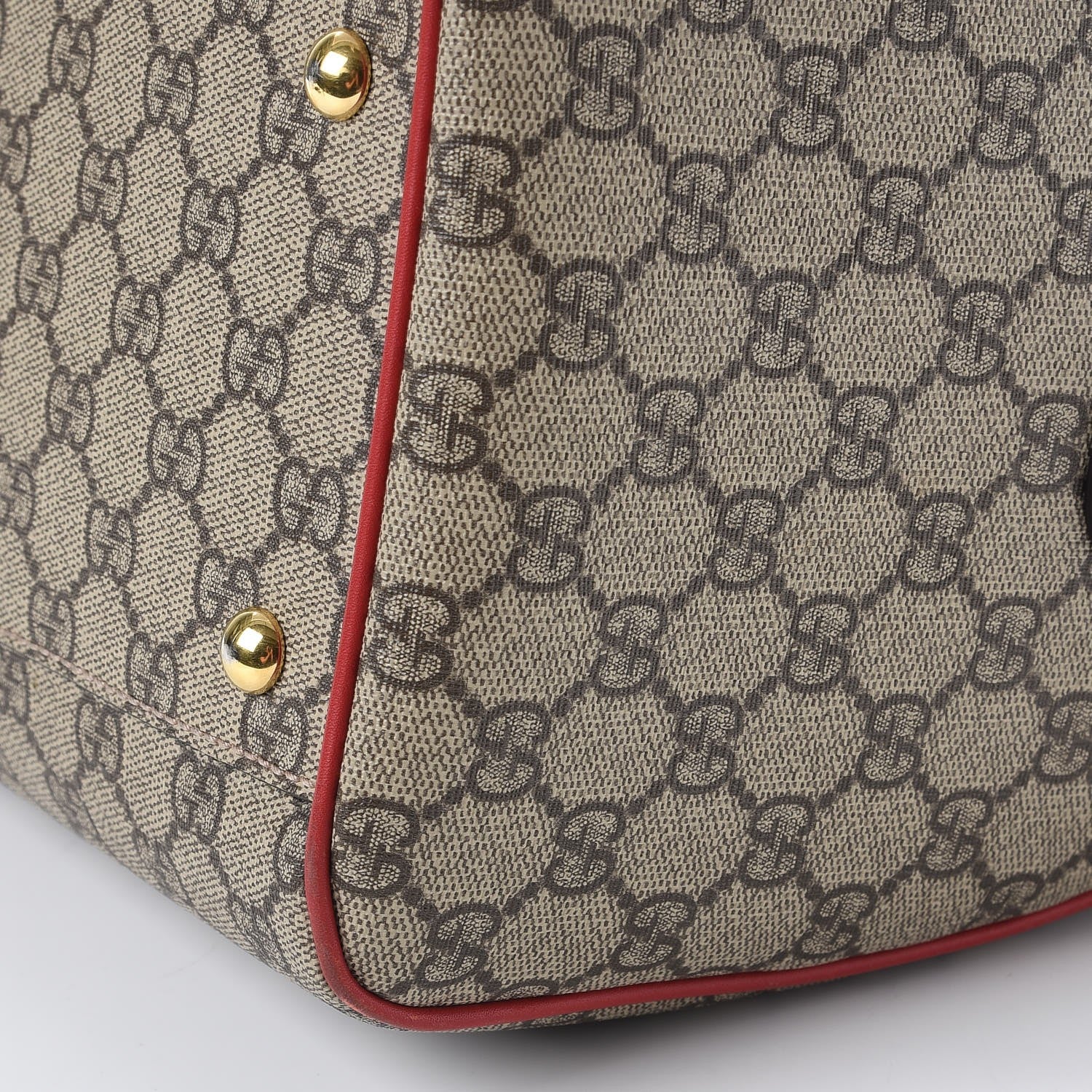 Gucci GG Supreme Monogram Kingsnake Heart Embroidered Medium Boston Hibiscus Red 15 of 17