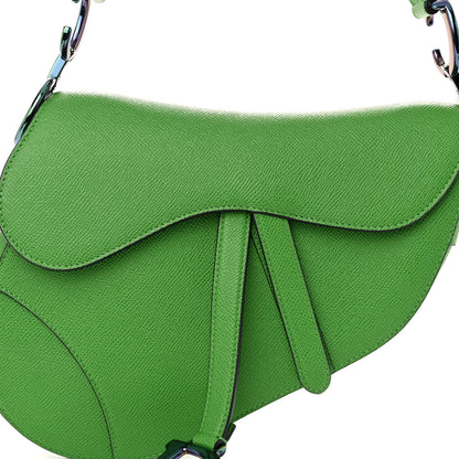 Christian Dior Grained Calfskin Saddle Bag Green 7 of 9