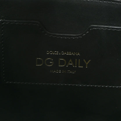 Dolce & Gabbana Vitello Debossed Small Beatrice Logo Tote Black 6 of 8