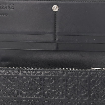 Loewe Calfskin Anagram Embossed Continental Wallet Black 6 of 6
