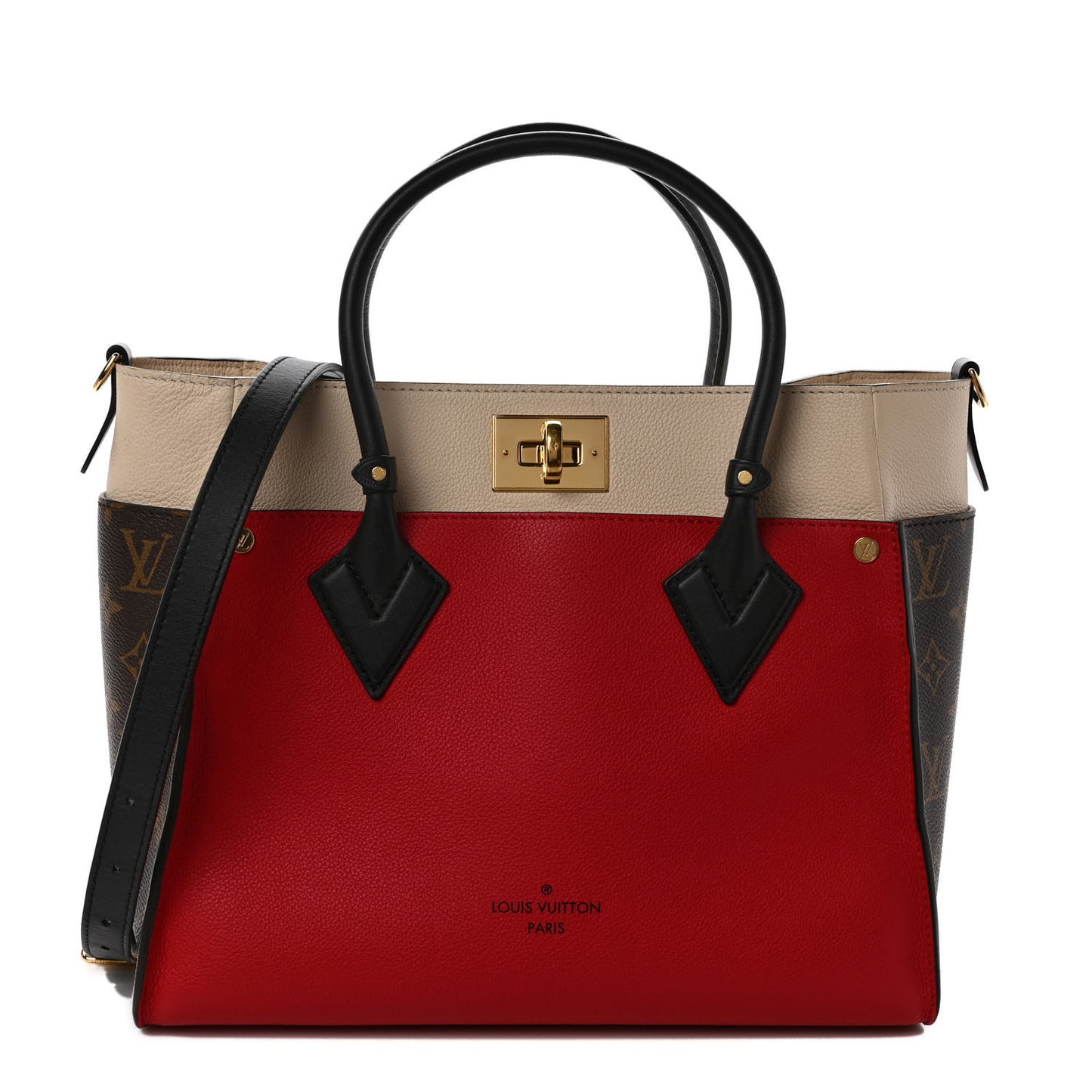Calfskin Monogram On My Side Pirate Red