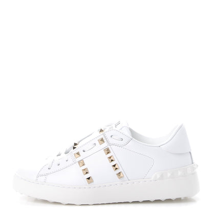 Valentino Garavani Calfskin Rockstud Untitled Open Sneakers 36.5 White 1 of 10