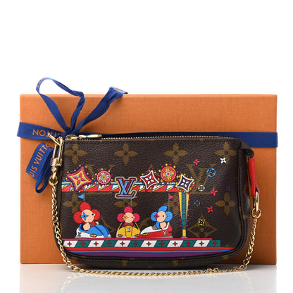 Louis Vuitton Monogram 2020 Christmas Animation Bumper Cars Mini Pochette Accessories Coquelicot 8 of 8