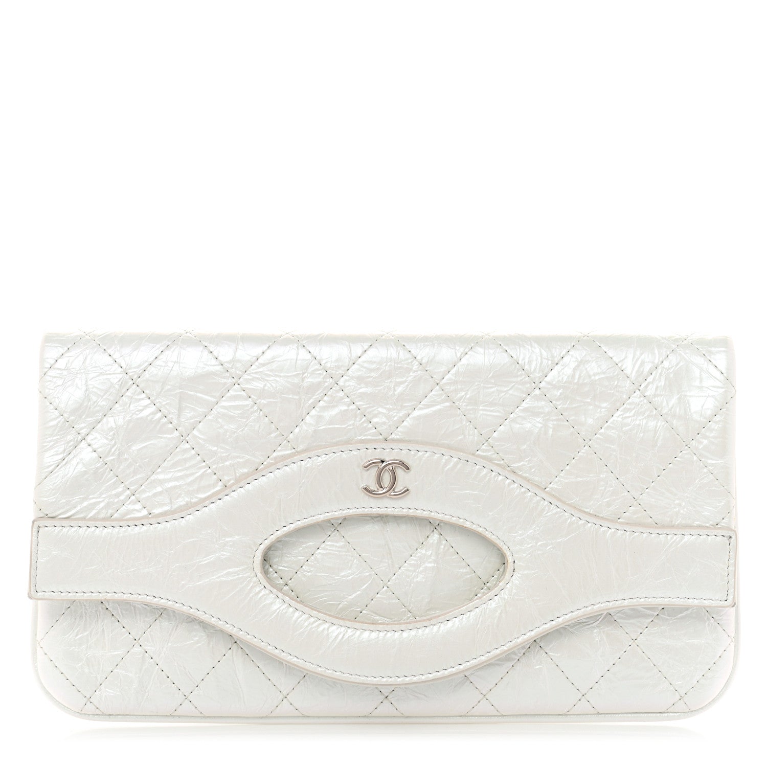 Chanel Iridescent Aged Calfskin Small 31 Pouch White 1 of 14