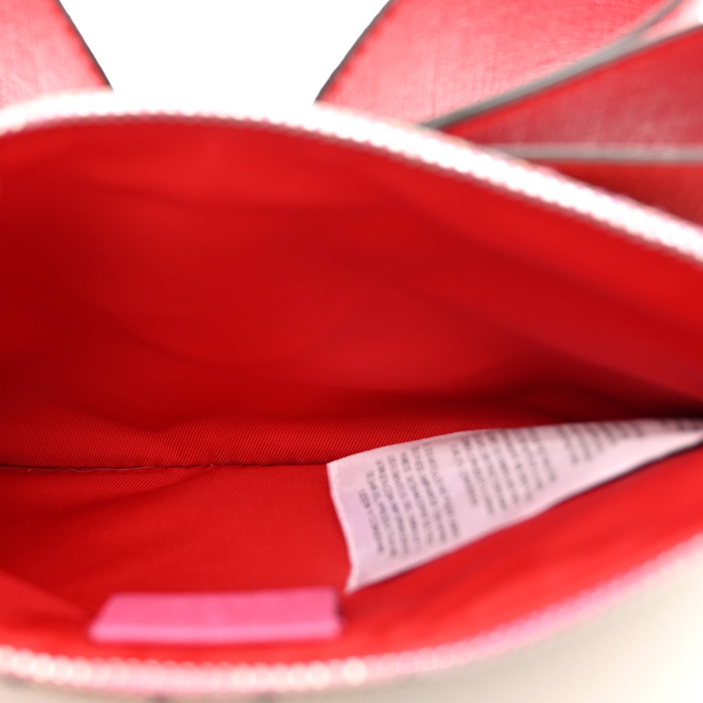GG Supreme Monogram Bow Wristlet Red Pink
