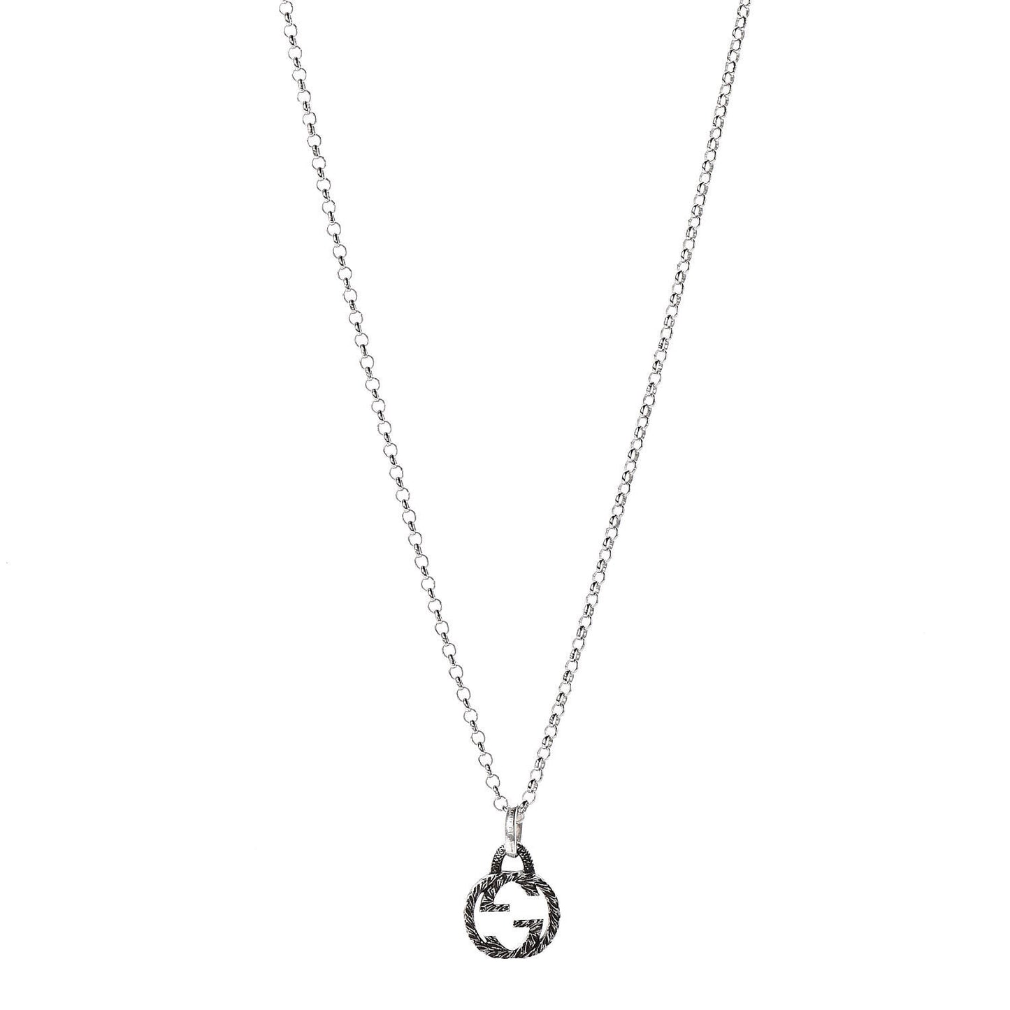 Sterling Silver Interlocking G Pendant Necklace