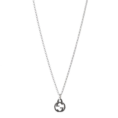 Gucci Sterling Silver Interlocking G Pendant Necklace 1 of 5