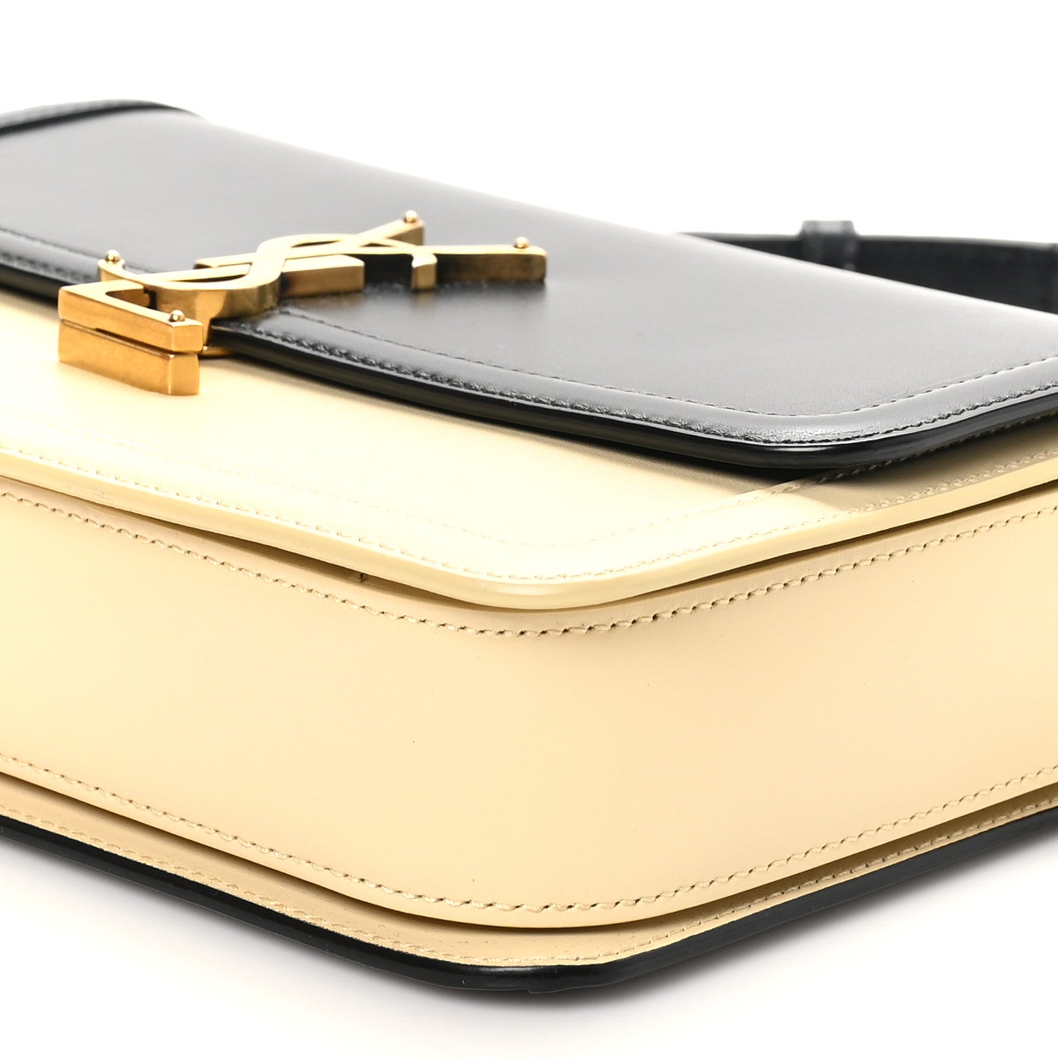 Saint Laurent Soft Ultracalfskin Monogram Medium Solferino Satchel Black Burro 11 of 13