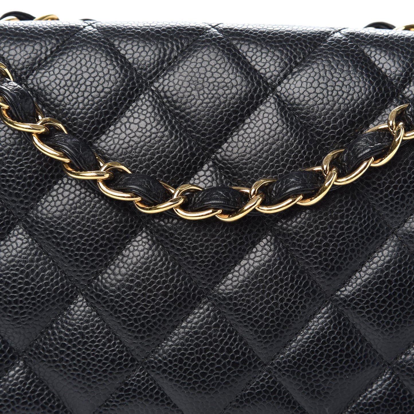 Caviar Quilted Jumbo Single Flap Black