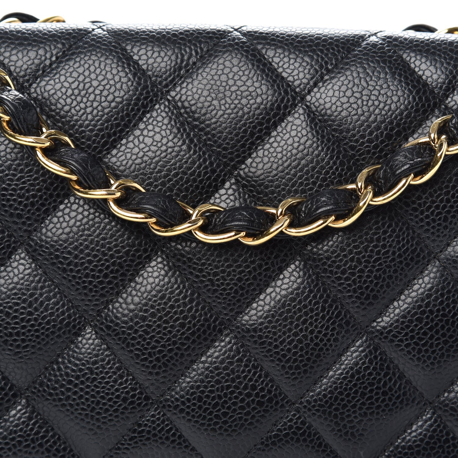 Chanel Caviar Quilted Jumbo Single Flap Black 14 of 15