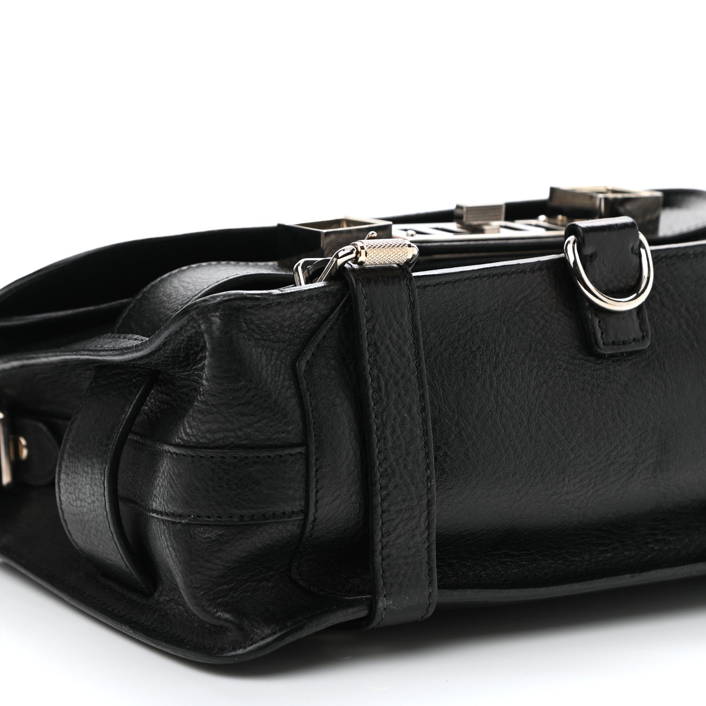 Smooth Calfskin Mini PS11 Classic Shoulder Bag Black