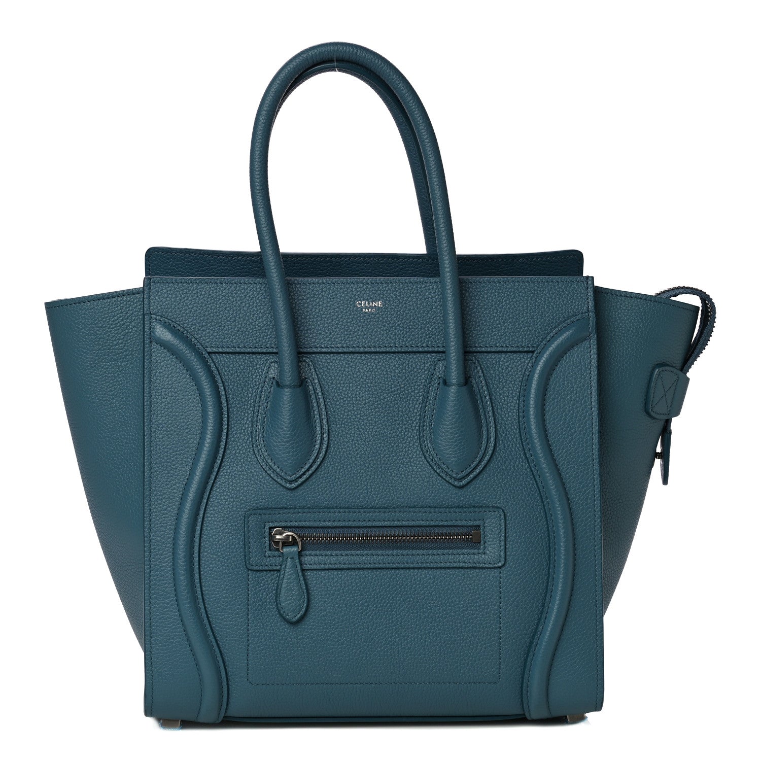 Celine Drummed Calfskin Micro Luggage Celadon 1 of 15