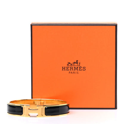Hermes Enamel Narrow Clic Clac H Bracelet PM Black 7 of 7