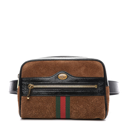 Gucci Suede Small Ophidia Belt Bag 85 34 Brown 1 of 9