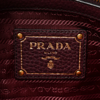 Prada Vitello Daino Top Handle Bag Granato 8 of 11